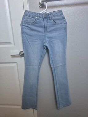 Express Women's Light Blue Bootcut Mid-rise Jeans 2